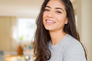 young woman smiling