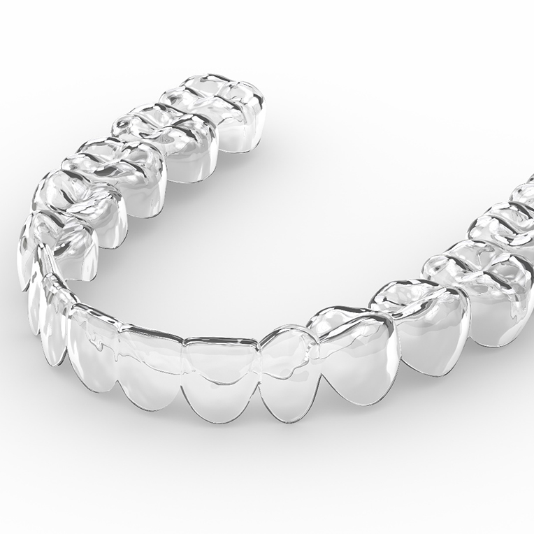 3D render of an Invisalign aligner